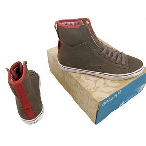NEW Gravis Burton Snowboards Drifter Hi Top Sneakers!  8 8.5  Brown  Japan Only